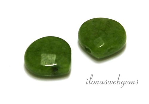 1 Paar Jade Tropfen Facette