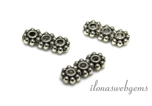 Ca. 125 Stück Zinn Verteiler / Spacer 3 Reihe