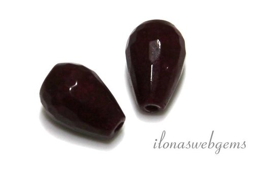 1 paar Jade facet druppels