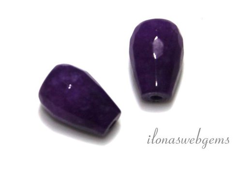 1 paar Jade facet druppels