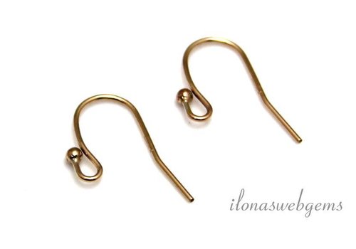 1 pair of Gold filled earring hooks approx 18x10mm