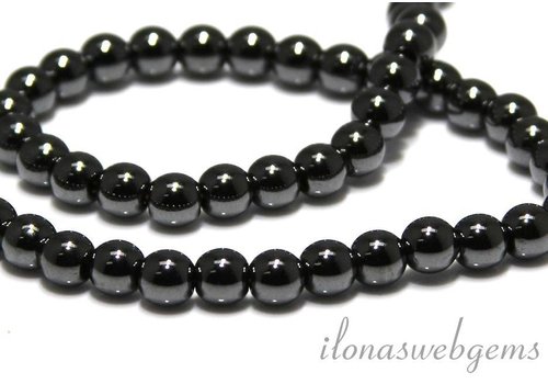 Hematite beads round approx. 6mm