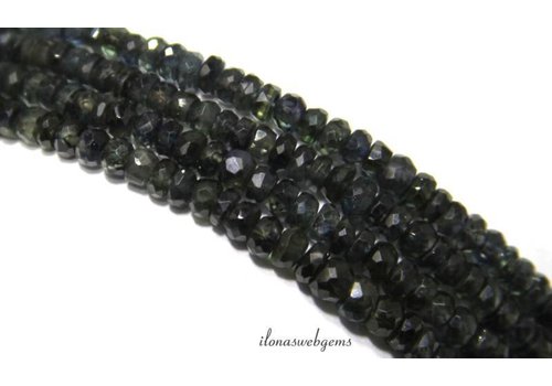 Sapphire Perlen Rondelle facettierten mini über 3.5x2mm