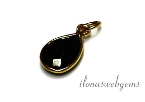 Vermeil hangertje met Spinel ca. 14.5x8x4mm