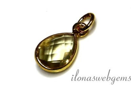 Vermeil-Anhänger mit Zitronenquarz