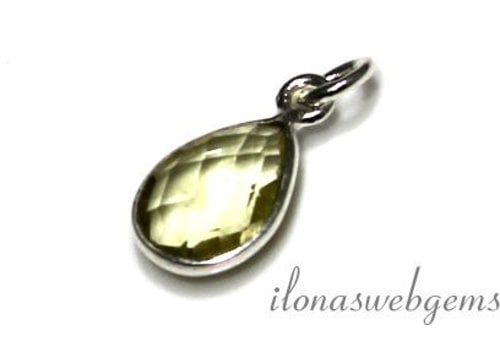 Sterling zilveren hangertje met Lemon Quartz