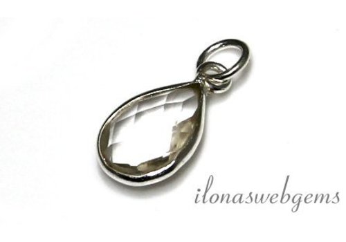 Sterling Silber Anhänger mit Bergkristall