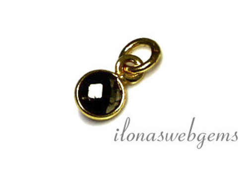 Vermeil hangertje met Pyriet ca. 6mm