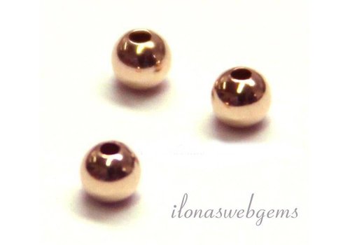 14 Karat Roségold Perle 4mm Licht