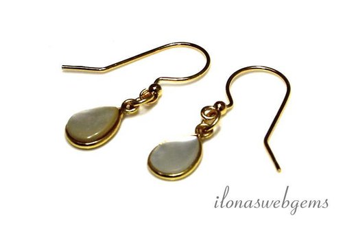 Inspiration earrings with gemstone pendant