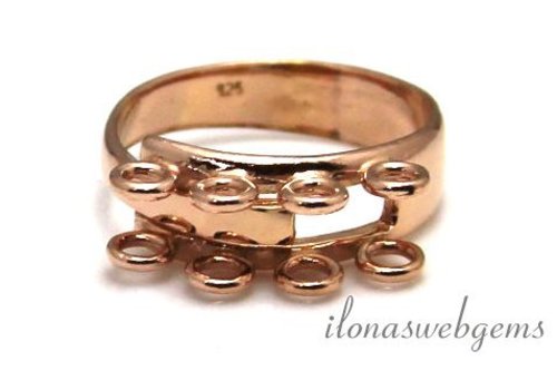 Rosé Vermeil ring met 8 oogjes