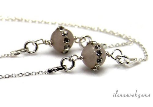 Inspiration necklace: Sterling silver, Jade beads