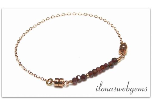 Inspiratie minimalistich armbandje Rosé  14/20 Gold filled