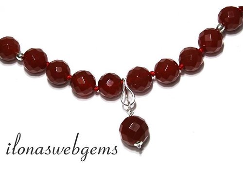 Inspiratie geknoopt Carneool collier