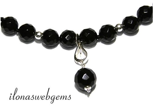 Inspiratie geknoopt Onyx collier