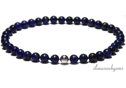 Lapis Lazuli kralen Inspiratie collier met parelslot