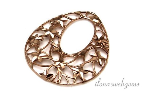 1 stuk Rosé Vermeil hanger micro fusion