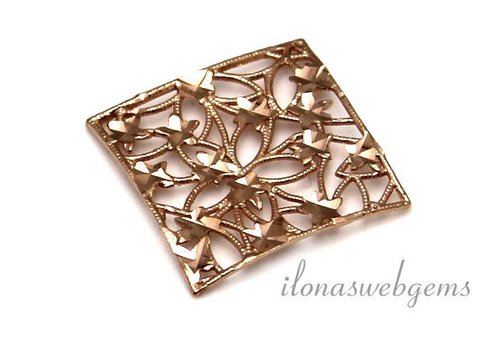 1 stuk Rosé Vermeil hanger micro fusion