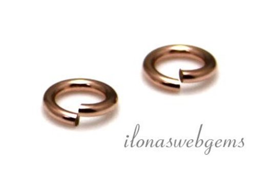 Rosé 14k/20 Gold filled lock-in oogje ca. 6x1mm