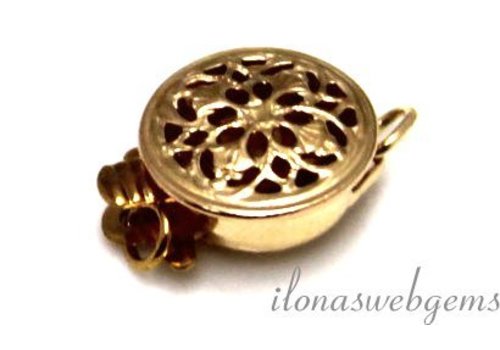 14k/20 Gold filled filigree box clasp approx. 11x9x4.5mm