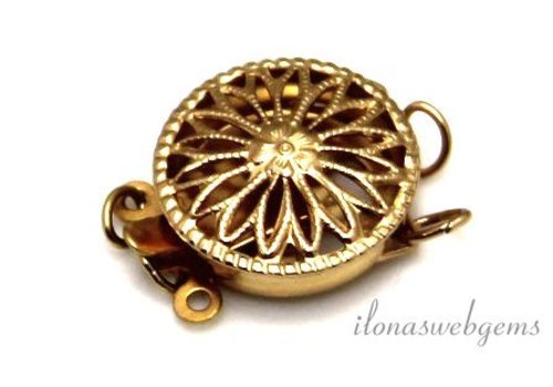 14k / 20 Gold filled filigree box clasp approx 12.5x5mm