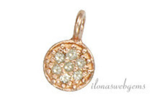 Rose vermeil pendant with diamond
