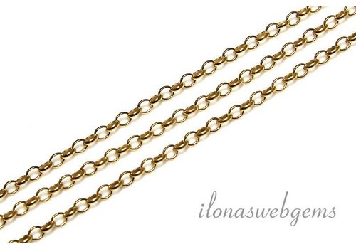 1 cm 14k/20 Gold gefüllte Jasseron-Glieder / Kette ca. 2,4 mm