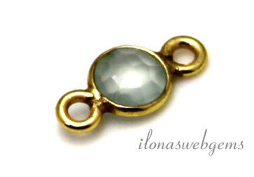 Vermeil Verbinder Chalcedon 6mm