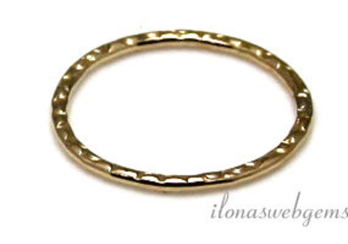 14/20 Gold filled gesloten oog/ring bewerkt ca. 15x1mm