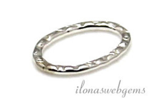 Geschlossene Öse aus Sterlingsilber, ca. 10 x 7 x 1 mm