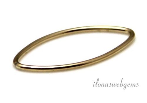 14/20 Gold gefülltes geschlossenes Auge, ca. 20x10x1mm