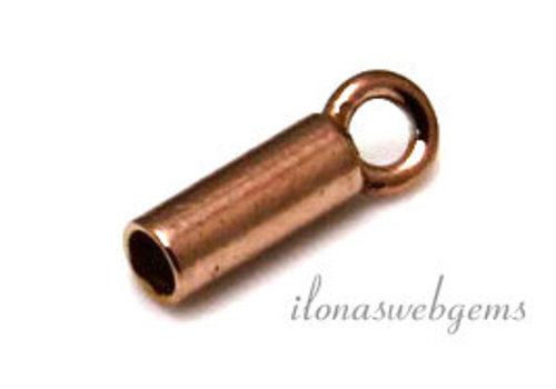 Rose vermeil end cap 1.7mm