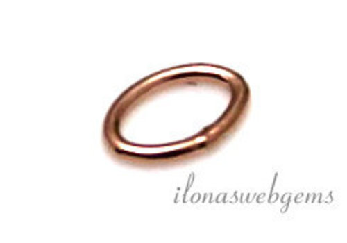 Rosé 14k/20 Gold filled Lock-in-eye oval approx. 4.5x3x0.6mm