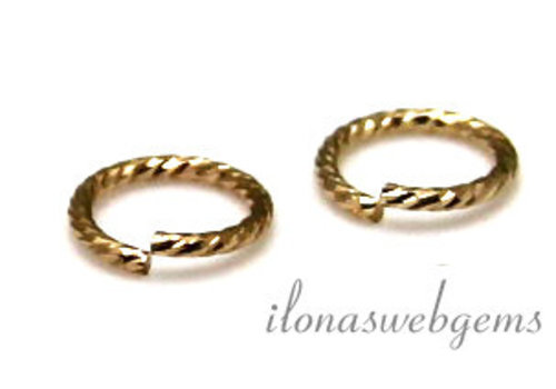 14/20 goldfilled lock-in oogje ca.6x0.75mm