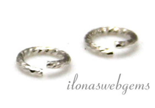 Sterling Silber Schloss in Öse ca. 5x0.75mm