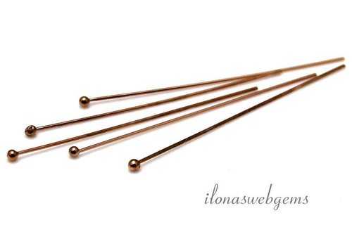 Rosé 14k / 20 Gold filled headpin with ball approx 50x0.5mm