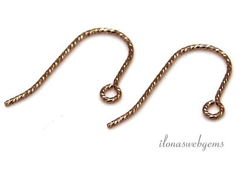 1 pair of Rose gold filled earwires approx. 20x11mm