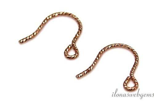 1 pair of rose gold filled ear hooks minimalist