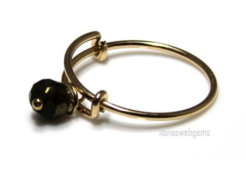Inspiration Ring: 14 K / 20 Gold, das gefüllt, galvanisches Pyrit