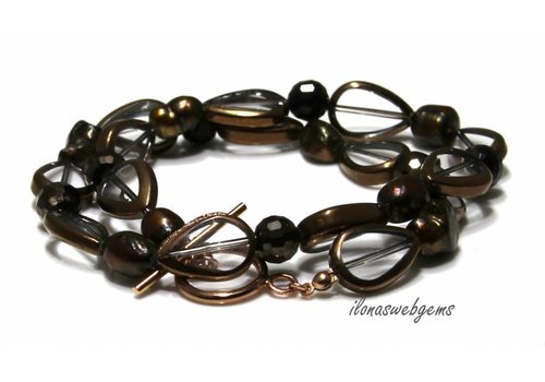 Inspiration Halskette: 14 K / 20 Rose Gold gefüllt, Glasperlen, SÃ¼ÃŸwasserperlen