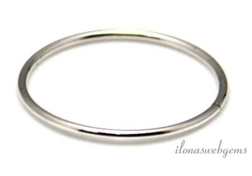 Sterling zilveren gesloten oog/ring ca. 21.5x1mm