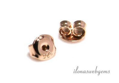 1 Paar Poussettes aus Rosé-Vermeil, ca. 4 x 3 mm