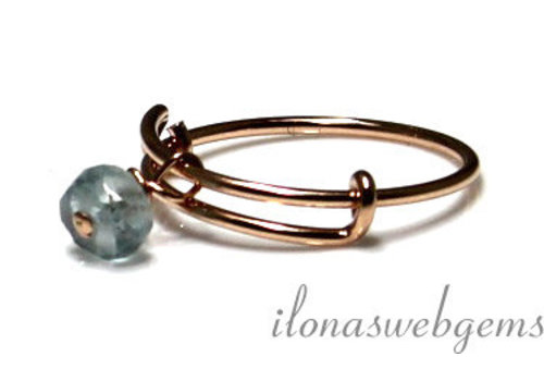Inspiration Ring: Rose gold filled, Aquamarine