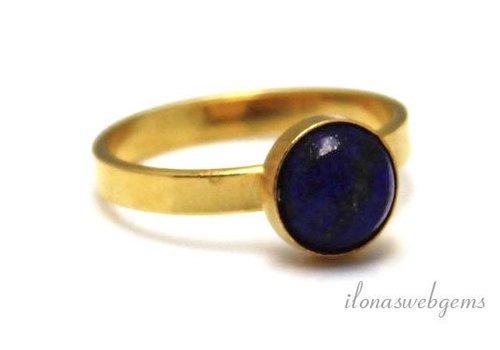 Inspiration Ring: Vermeil, Lapis Lazuli cabochon 8mm