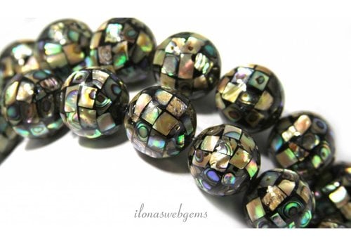 Abalone beads round 20mm