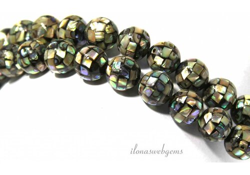 Abalone kralen rond ca. 14mm