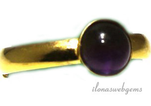 Inspiration Ring: Vermeil, Amethyst Cabochon 6mm