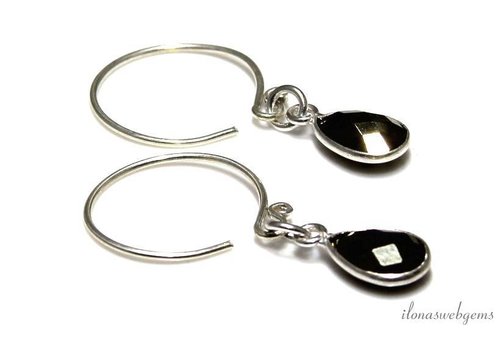 Inspiration earrings: Hematite, hilltribe silver