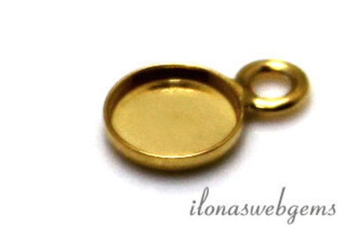 Vermeil Anhänger für Cabochon 8mm