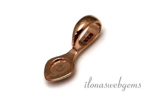 Rosé Vermeil Öse/Klebeanhänger für Cabochon ca. 15 x 7 mm